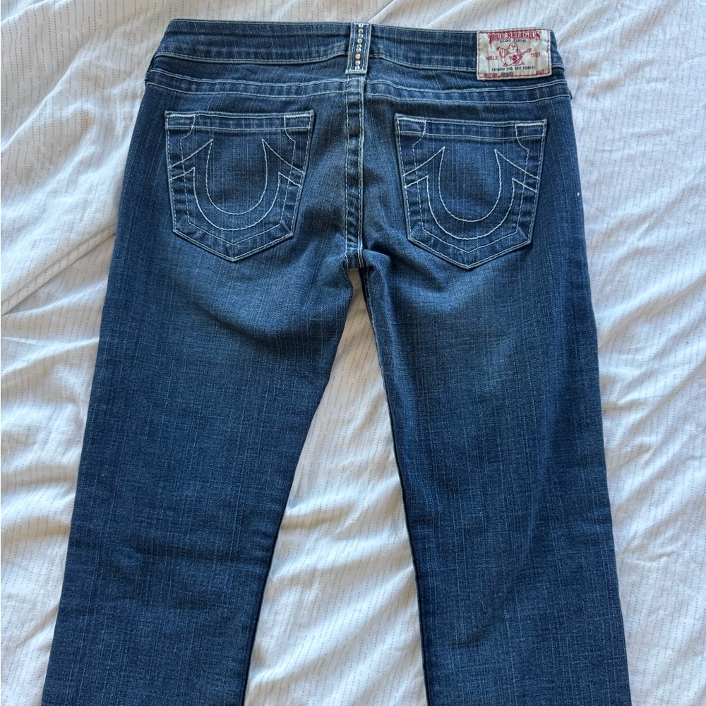 ✨ True Religion Low-Rise Rhinestone Jeans (Size 28) ✨